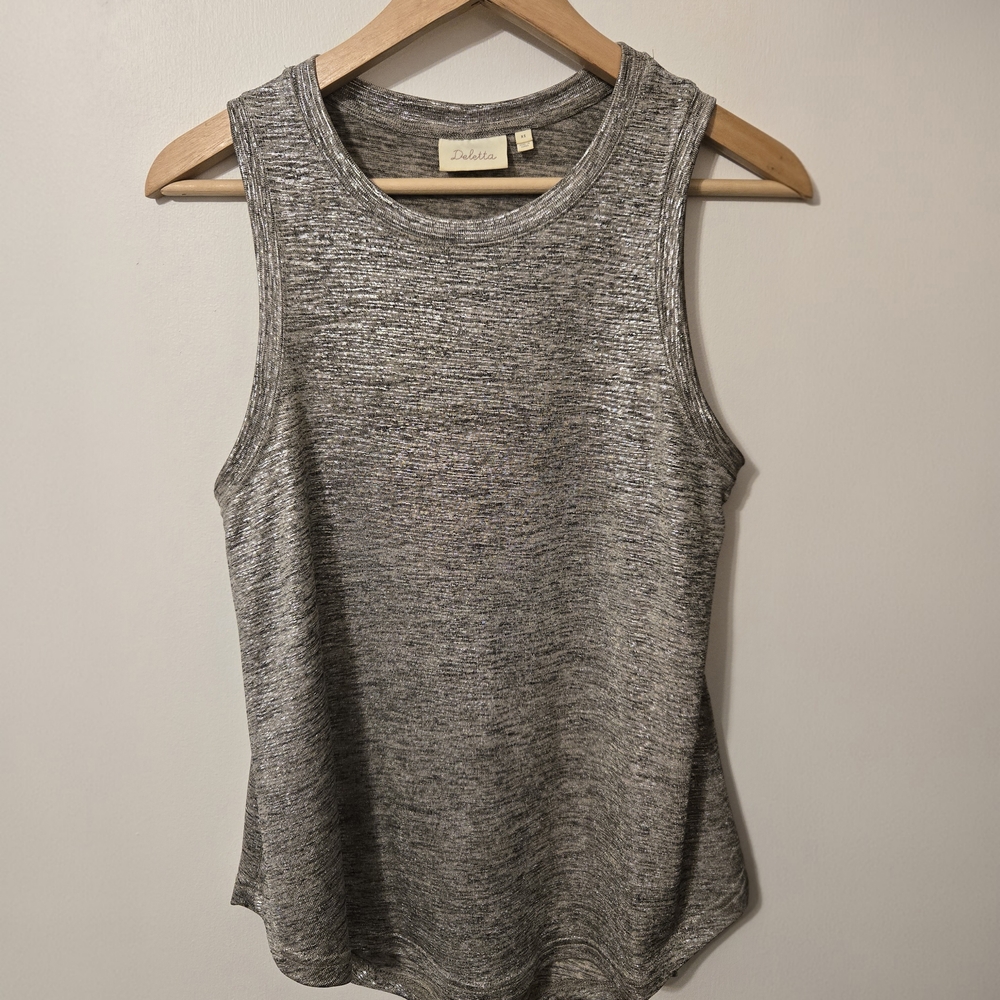 Deletta Metallic Tank Top